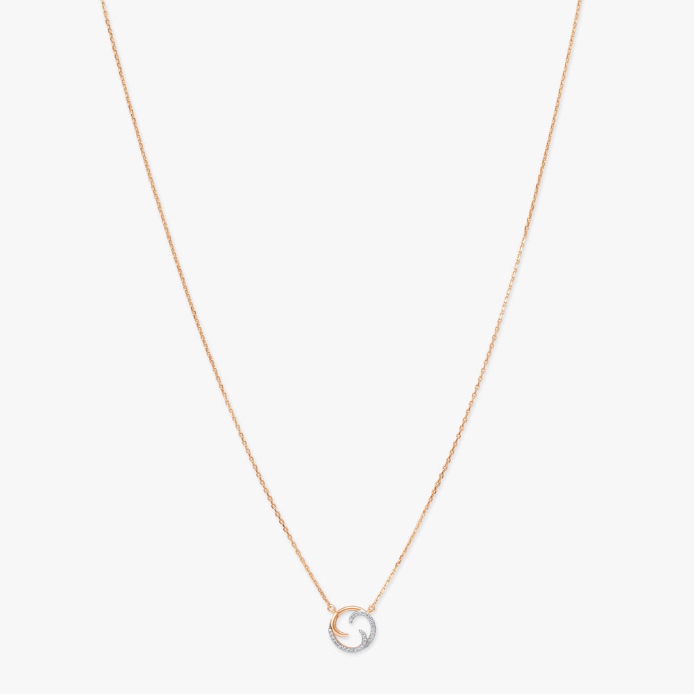 Swirl Shine Diamond Pendant with Chain,,hi-res image number null