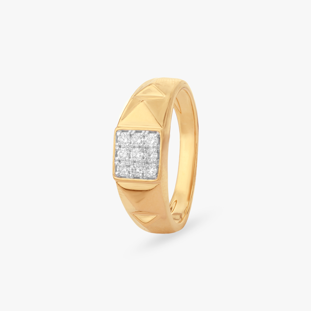Geometric Cluster Diamond Ring For Men,,hi-res image number null