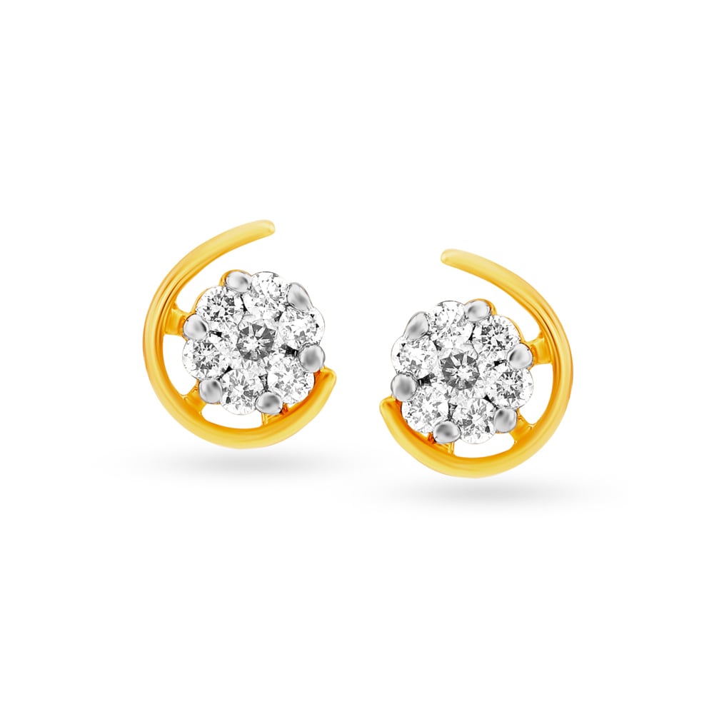 Real Diamonds Round Diamond Earring Set, 18kt at Rs 13210/pair in Mumbai |  ID: 2850225179373