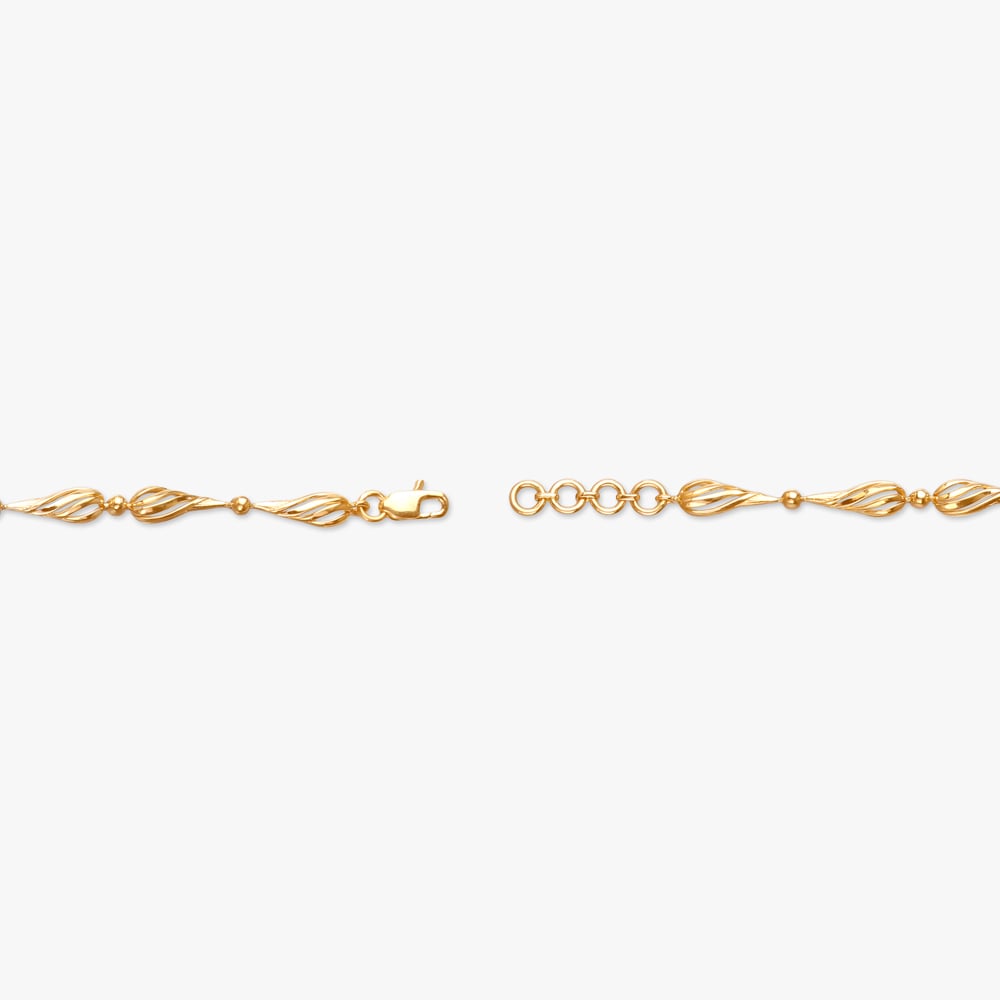 Twisted Petal Gold Bracelet,,hi-res image number null