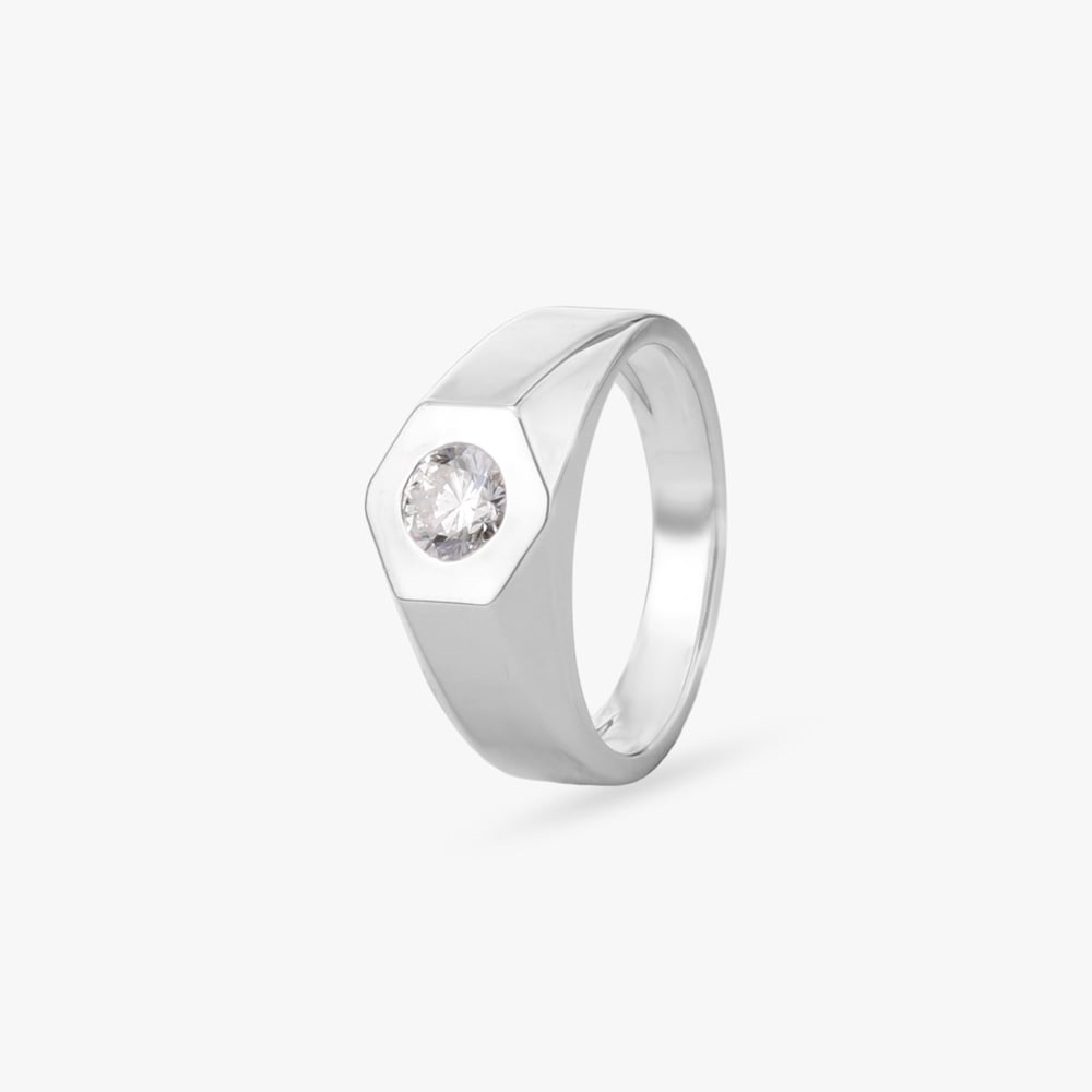 Apex Frame Solitaire Ring for Men,,hi-res image number null