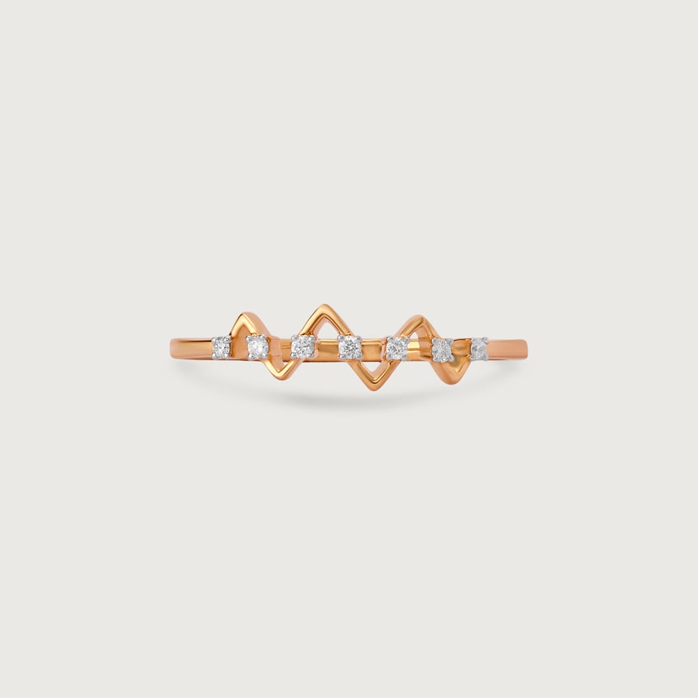 Sparkling Summit Gold & Diamond Finger Ring,,hi-res image number null
