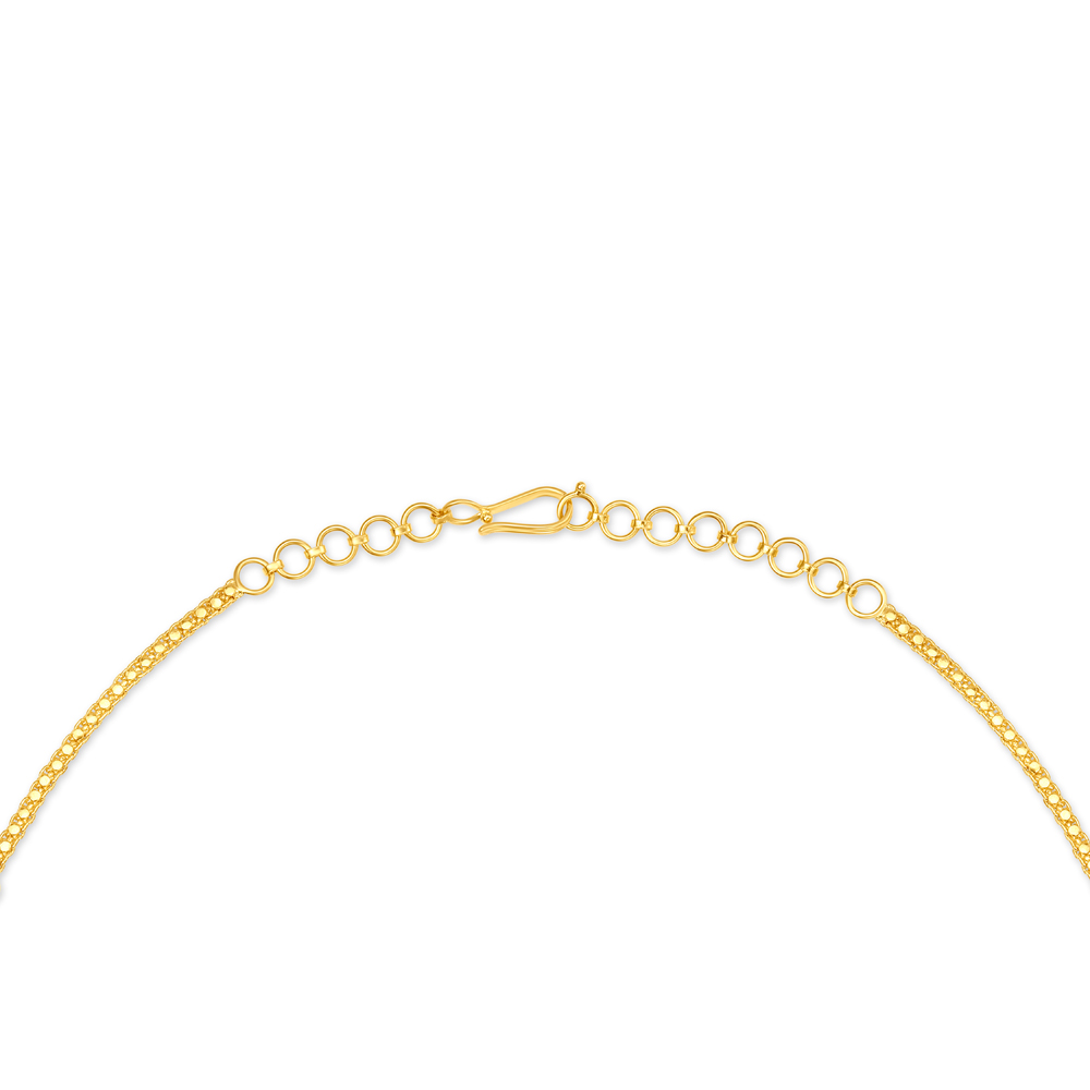 Distinctive Yellow Gold Etched Necklace and Earrings Set,,hi-res image number null
