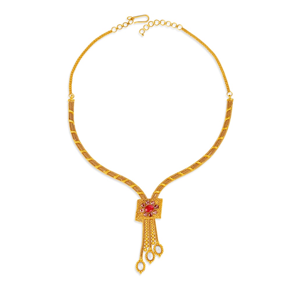 Sleek Gold Necklace Set,,hi-res image number null