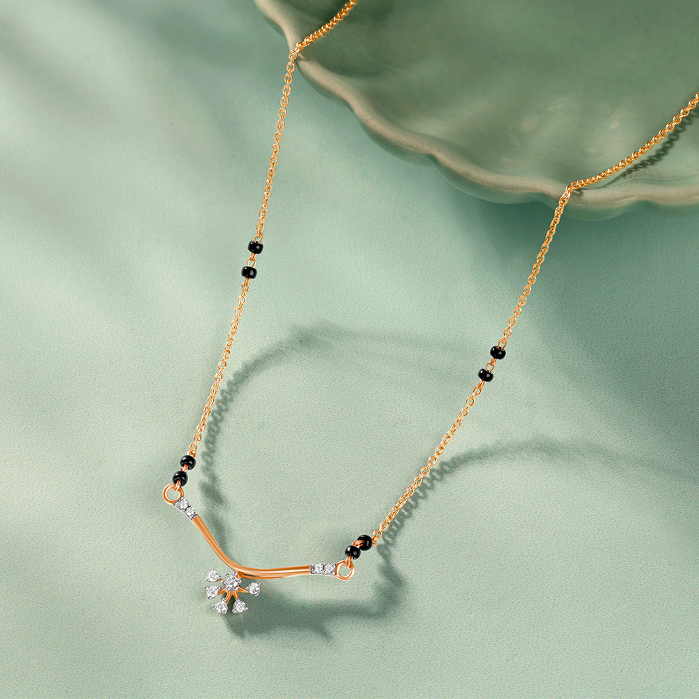 Mesmerising Floret Diamond Mangalsutra,,hi-res image number null
