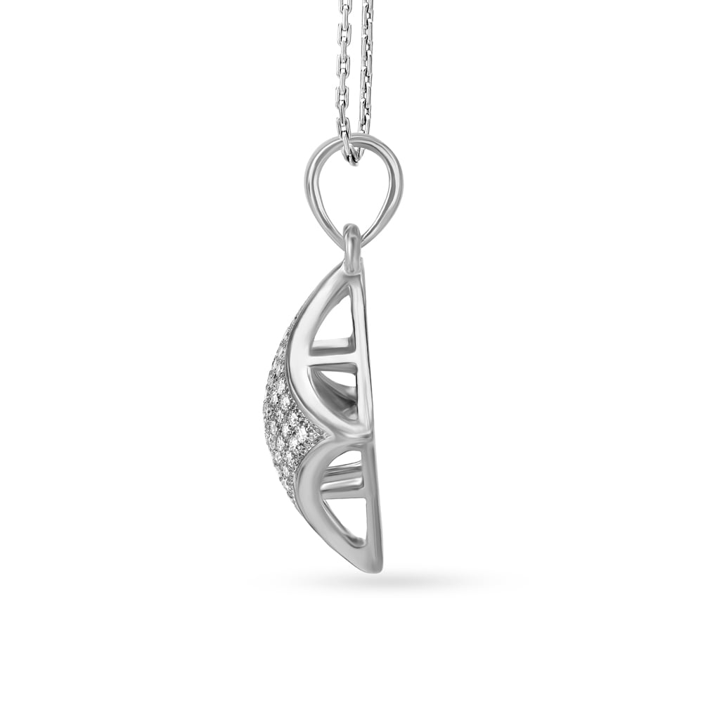 Sparkling White Gold and Diamond Pendant and Earrings Set,,hi-res image number null