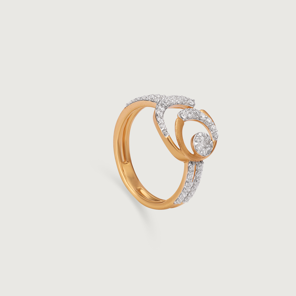 Cosmic Embrace Gold & Diamond Finger Ring,,hi-res image number null