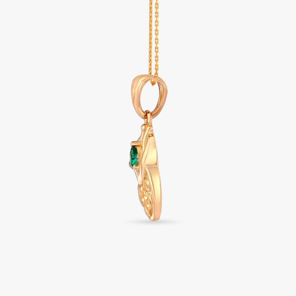 Verdant Bloom Gold Pendant,,hi-res image number null