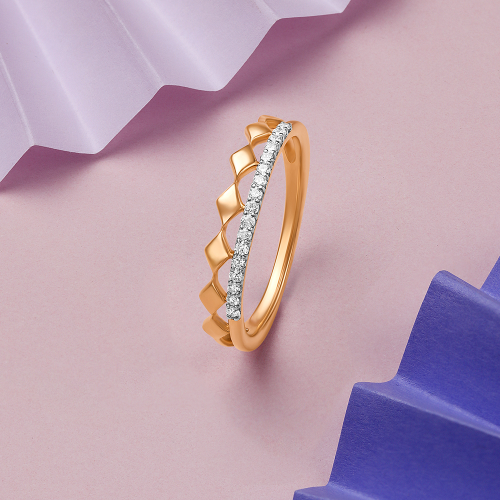 Geometric Play Diamond Ring