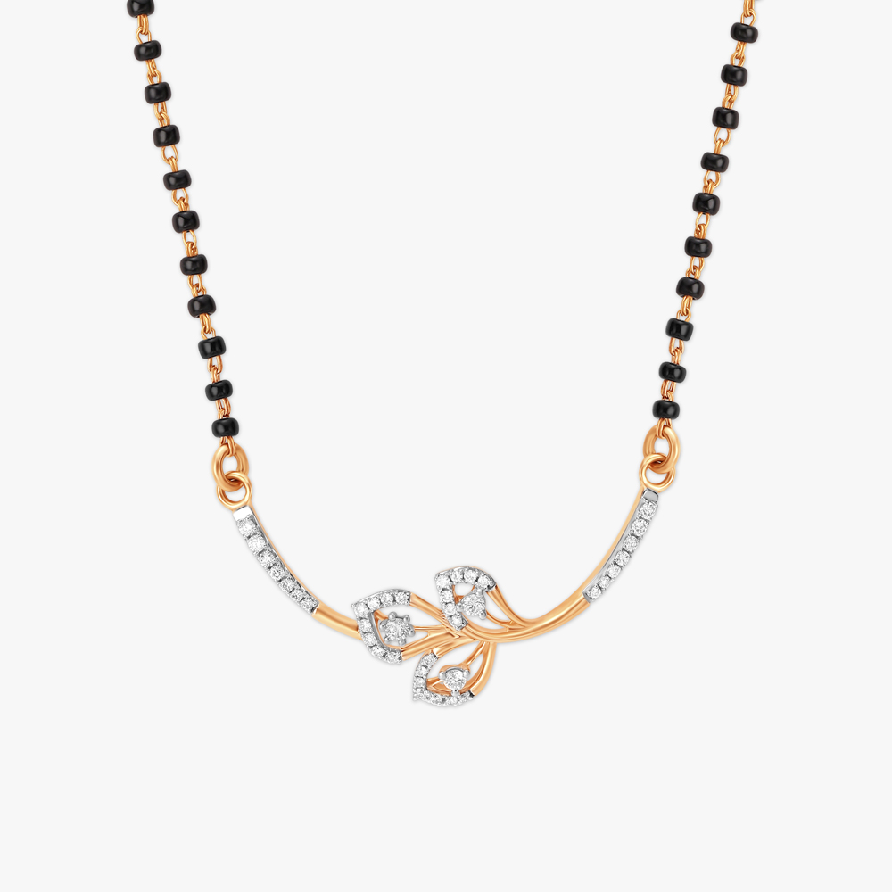 Leafy Charm Diamond Mangalsutra,,hi-res image number null