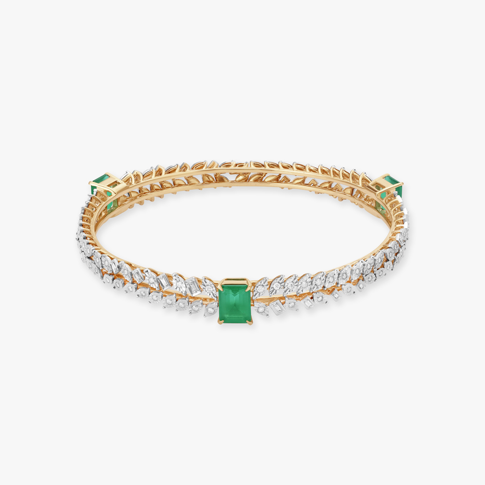 Diamond Vine of Leaves Bangle