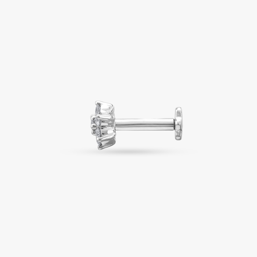 Celestial Blossom Diamond Nose Pin,,hi-res image number null