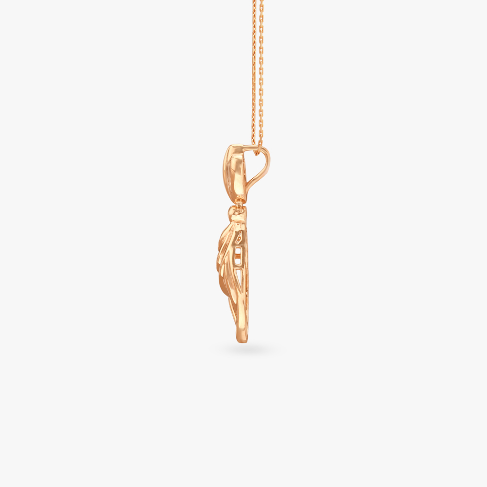 Fluid Petal Gold Pendant and Earring Set,,hi-res image number null