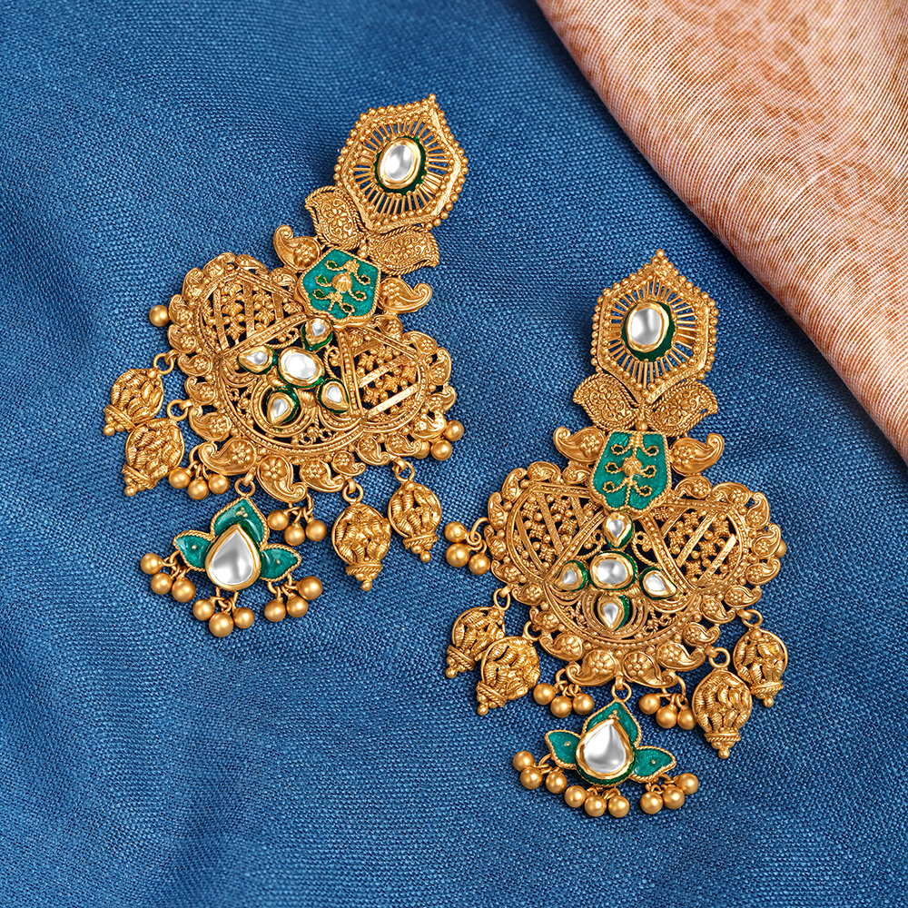 Opulent Intricate Drop Earrings,,hi-res image number null