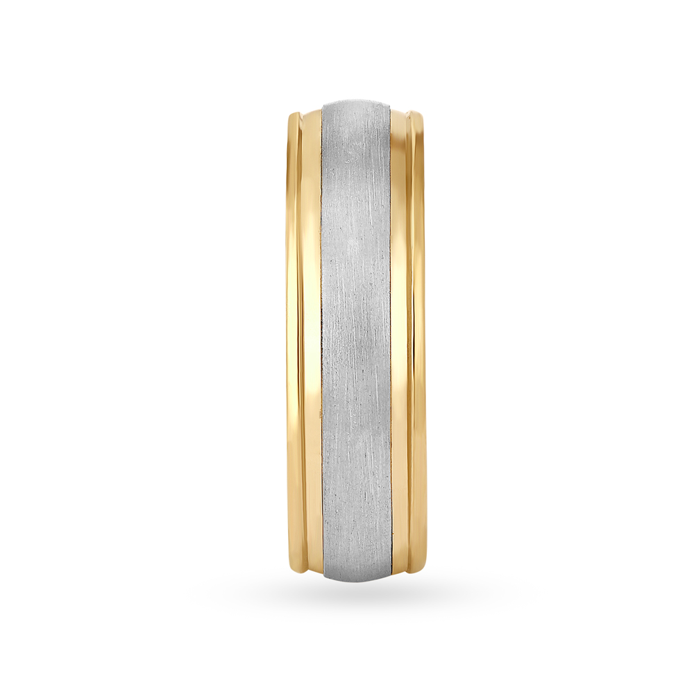 Bold Platinum and Rose Gold Ring for Men,,hi-res image number null
