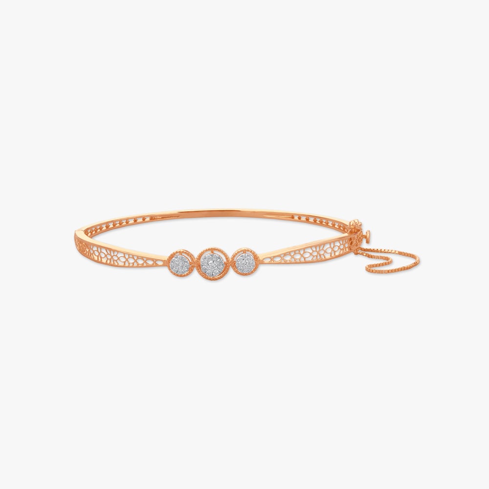 

Trinova Halo Diamond Bangle