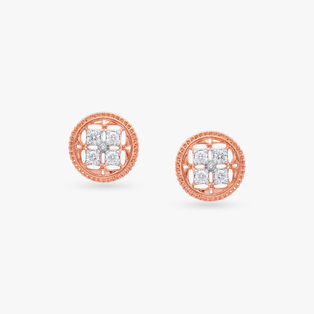 

Luxe Lattice Diamond Stud Earrings