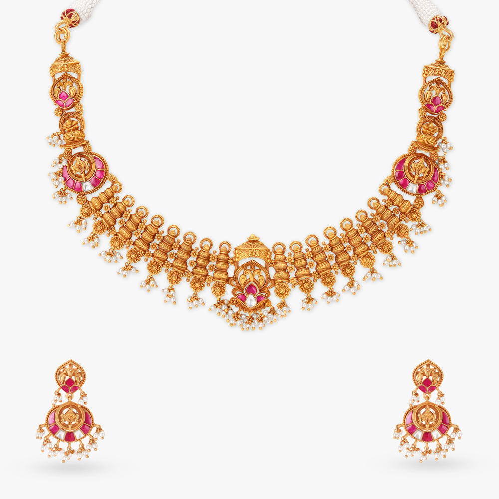 Divine Elegance Gold Haram Set,,hi-res image number null
