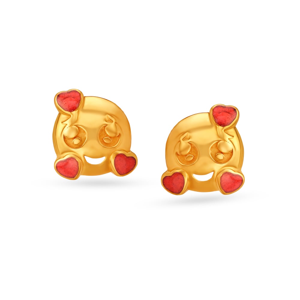 Details 84+ smiley face earrings gold super hot - esthdonghoadian