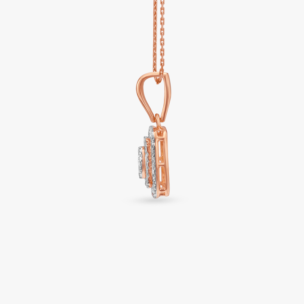 Retro Square Diamond Pendant,,hi-res image number null