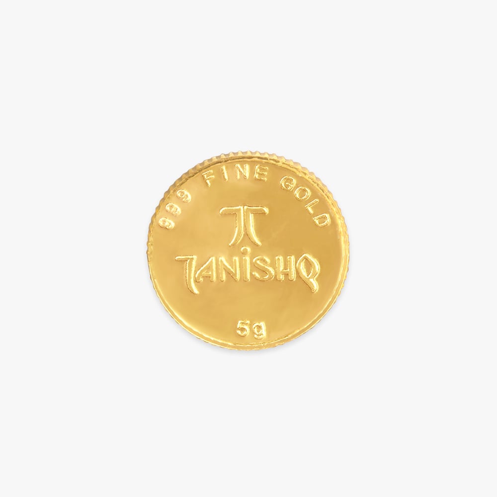 

5 gram 24 Karat Gold Coin with Lord Ganesha Motif