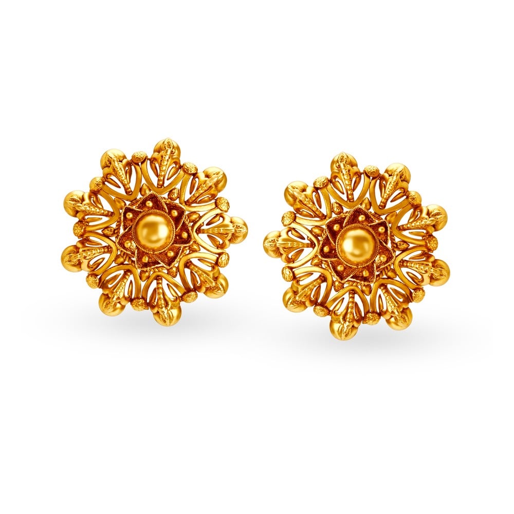 Ethnic Round Stud Earrings