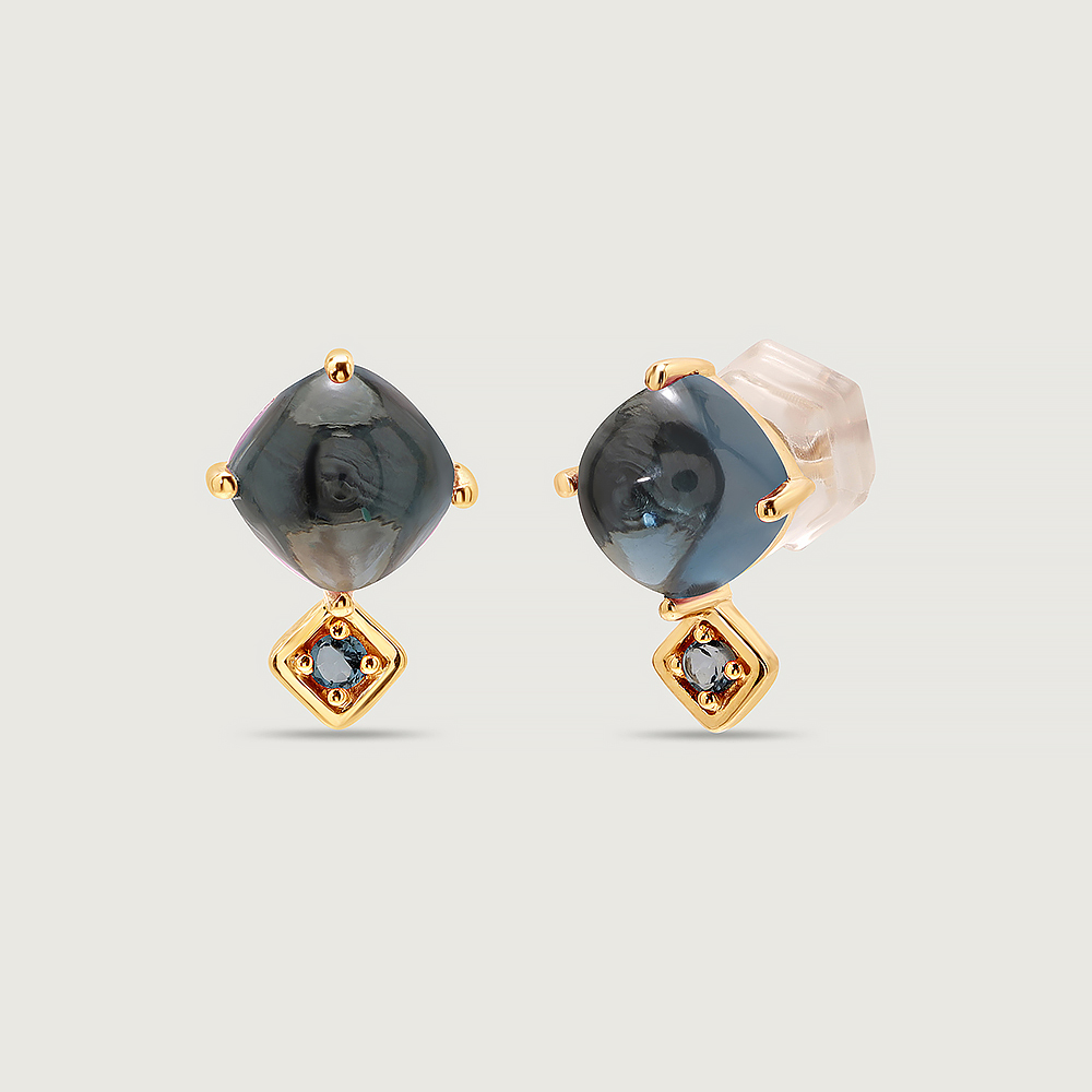Azure Dream 14KT London Topaz Stud Earrings,,hi-res image number null