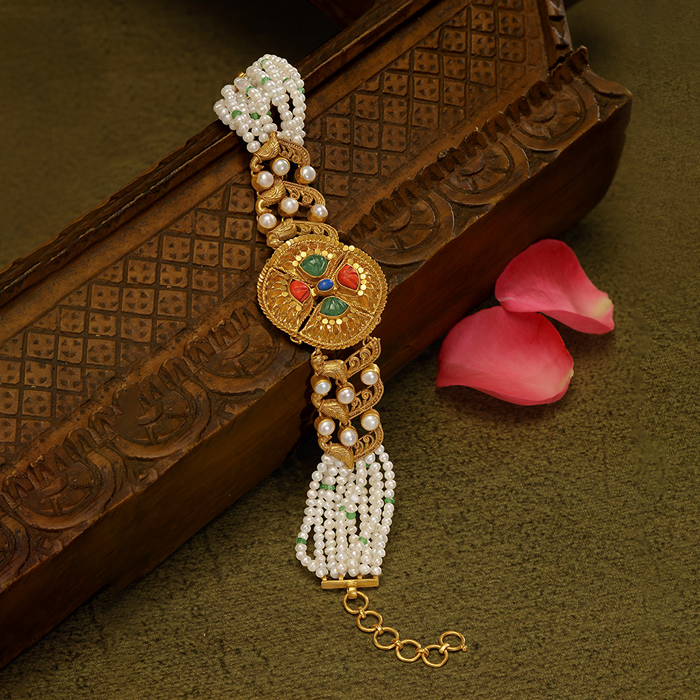 Breathtaking Chandak and Filigree Patterned Bracelet,,hi-res image number null