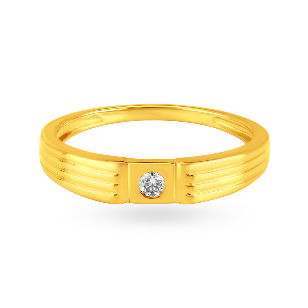 Traditional Pointer Single Stone Diamond Ring for Men,,hi-res image number null
