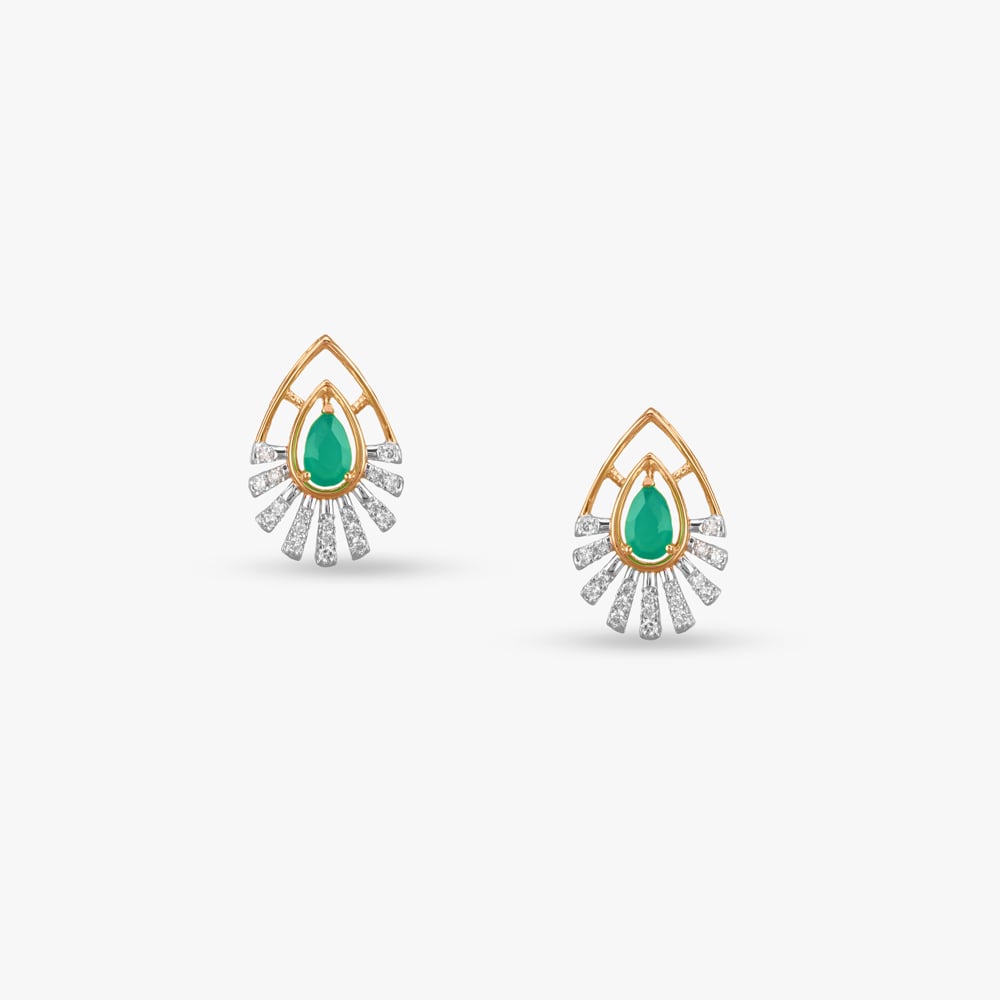 Ethereal Rays Diamond Pendant with Chain and Earrings Set,,hi-res image number null