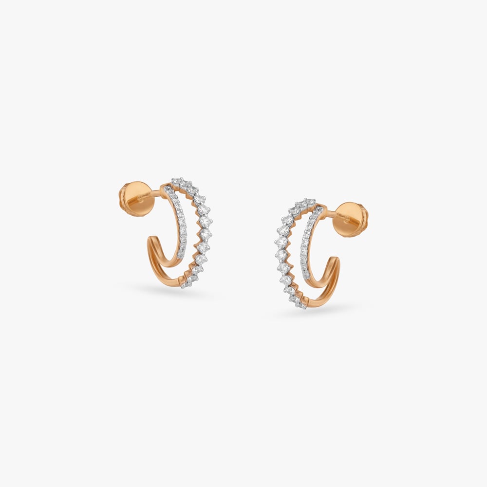 

Scalloped Curve Diamond Stud Earrings
