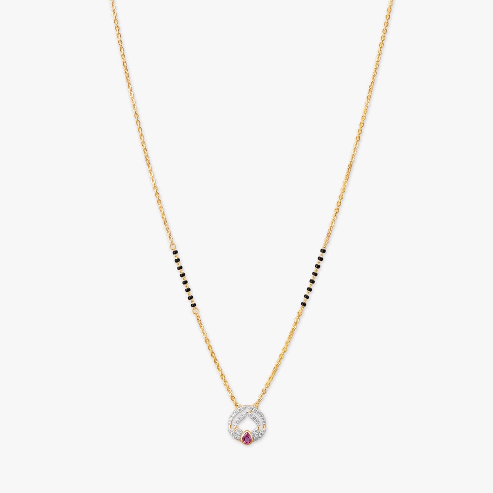 Twilight Bloom Diamond Mangalsutra,,hi-res image number null