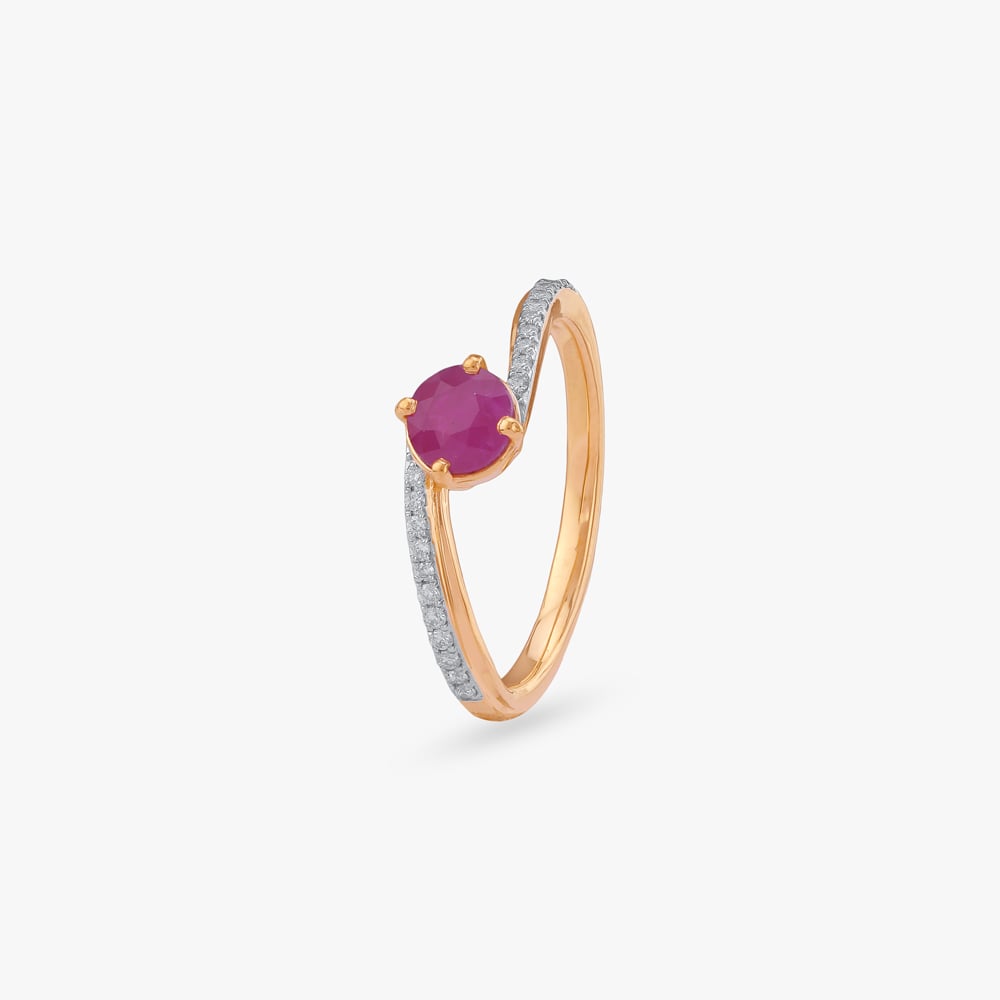 Ruby Whisper Diamond Ring,,hi-res image number null