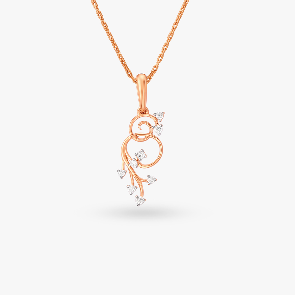 Vine Whirl Diamond Pendant,,hi-res image number null