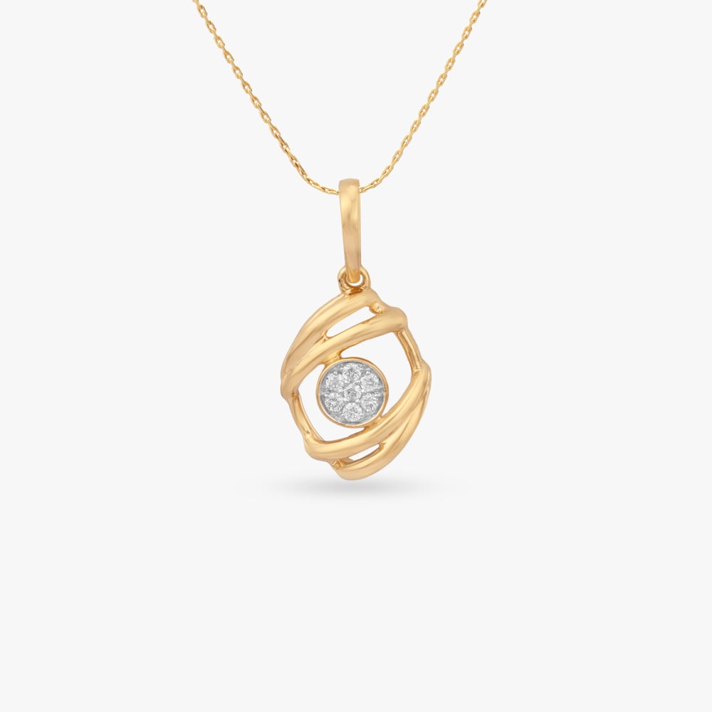 

Fluid Orbit Diamond Pendant