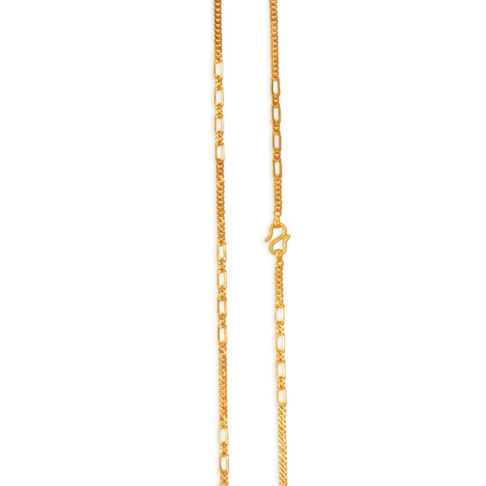 Splendid 22 Karat Yellow Gold Varied Link Chain,,hi-res image number null