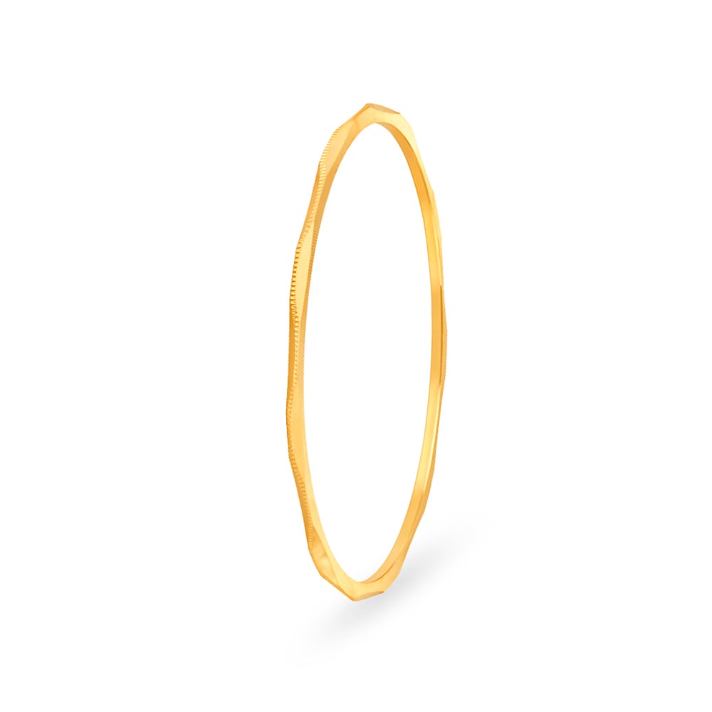 Sleek Textured Gold Bangles,,hi-res image number null