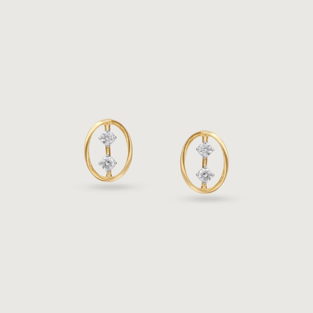 Oval Pop Diamond Earrings,,hi-res image number null