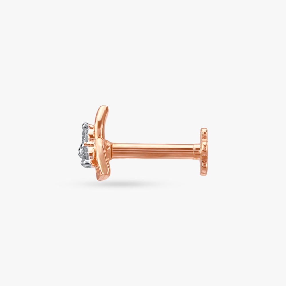 Clover Bloom Diamond Nose Pin,,hi-res image number null