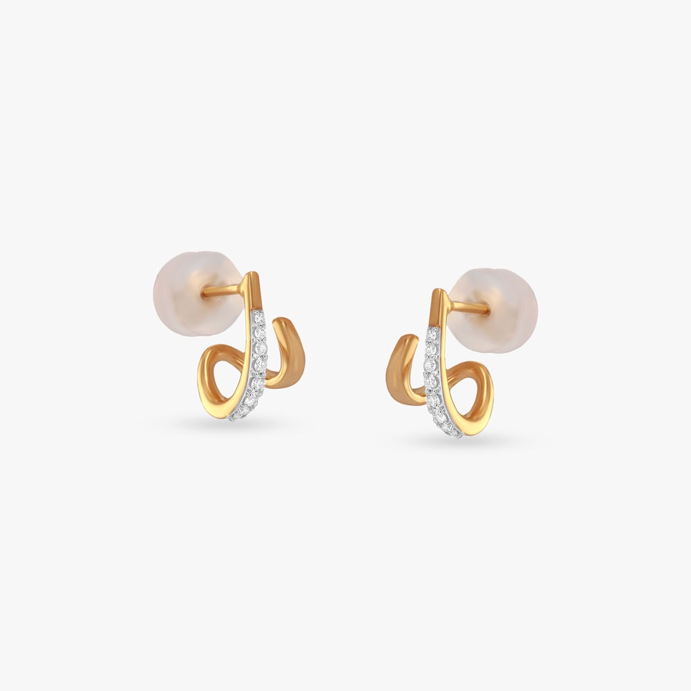 Crossing Light Diamond Stud Earrings,,hi-res image number null
