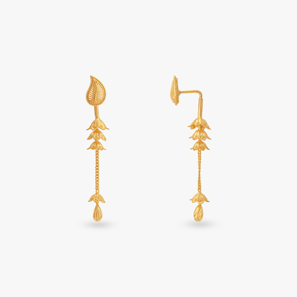 Transforming Elegance Gold Drop Earrings,,hi-res image number null