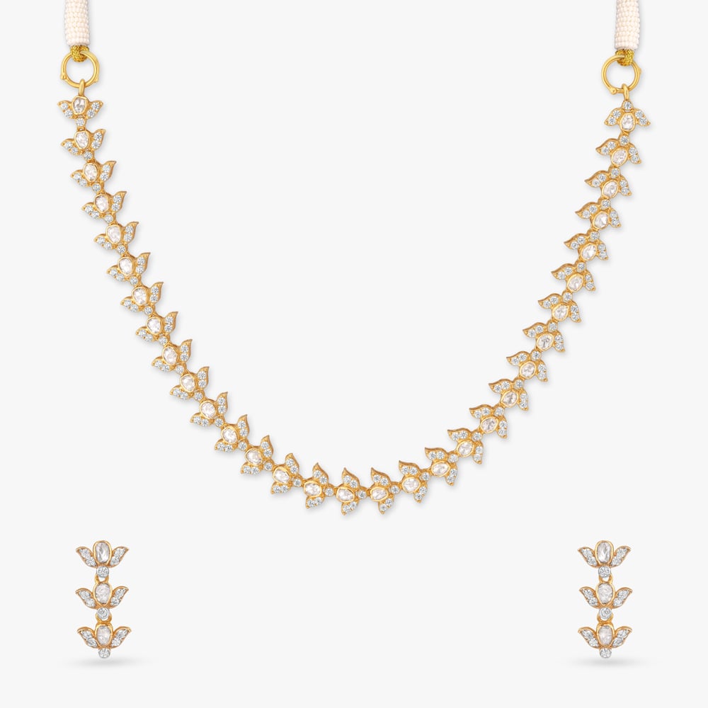 Eshana Leaf Necklace Set,,hi-res image number null
