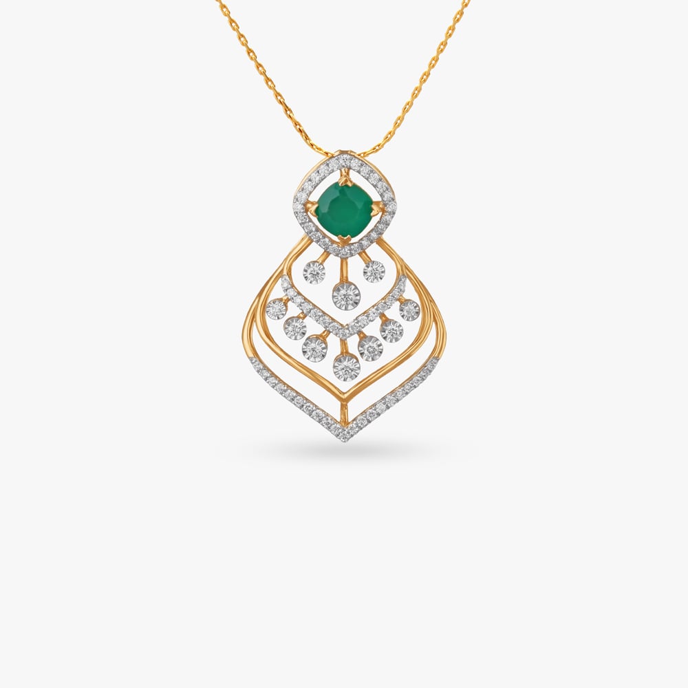 Celeste Emerald Pendant and Earrings Set,,hi-res image number null