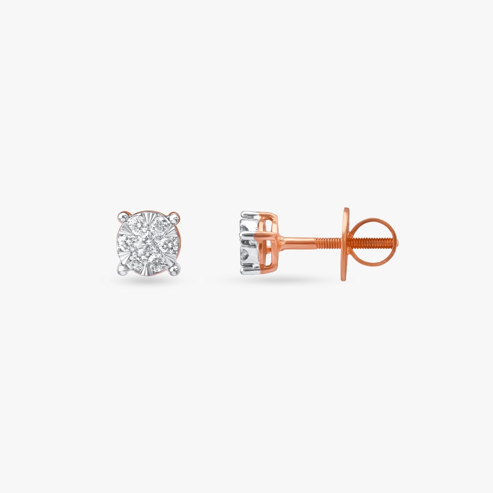 Classic Cluster Diamond Stud Earrings,,hi-res image number null