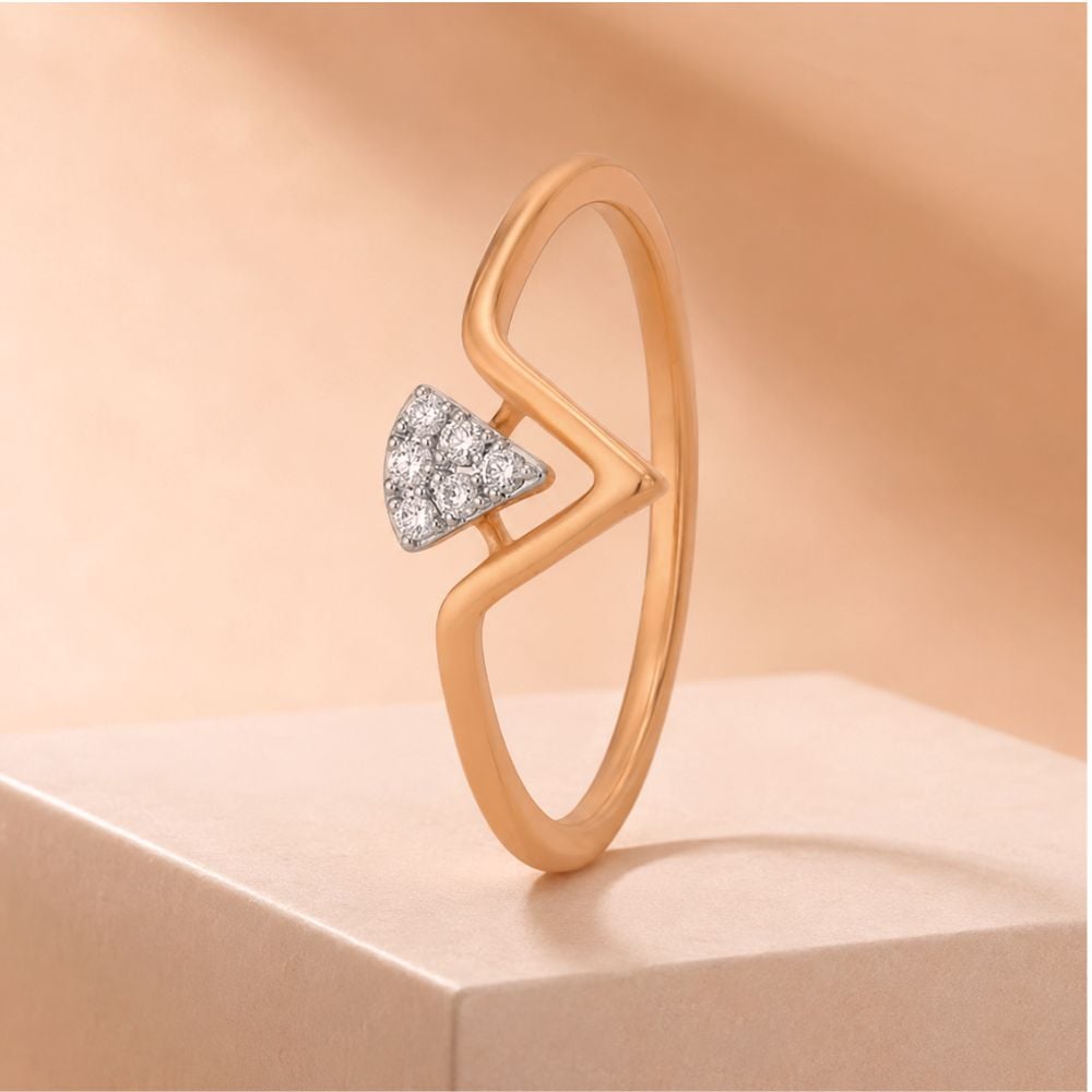 Chevron Point Diamond Ring,,hi-res image number null