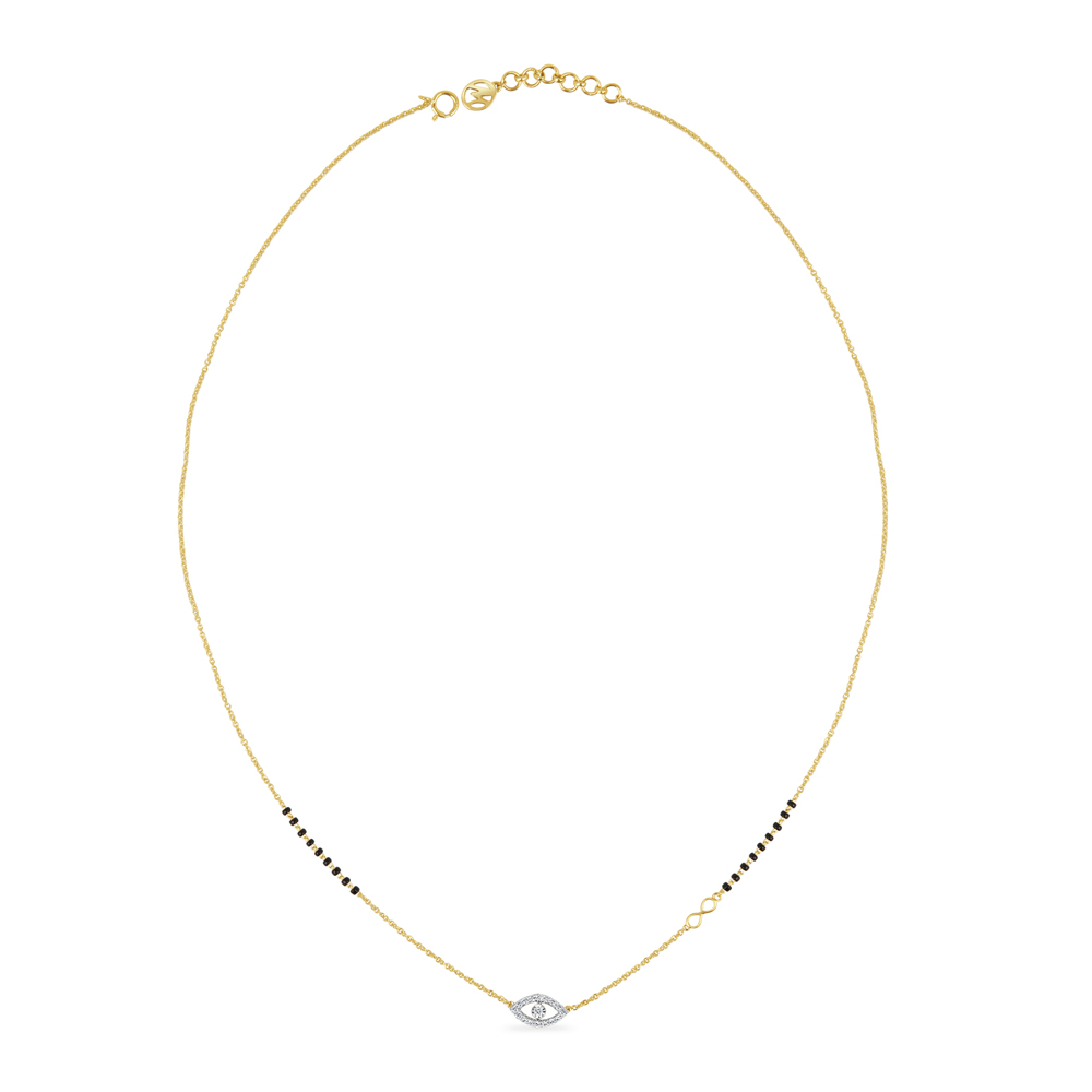 14KT Yellow Gold Evil Eye Mangalsutra,,hi-res image number null