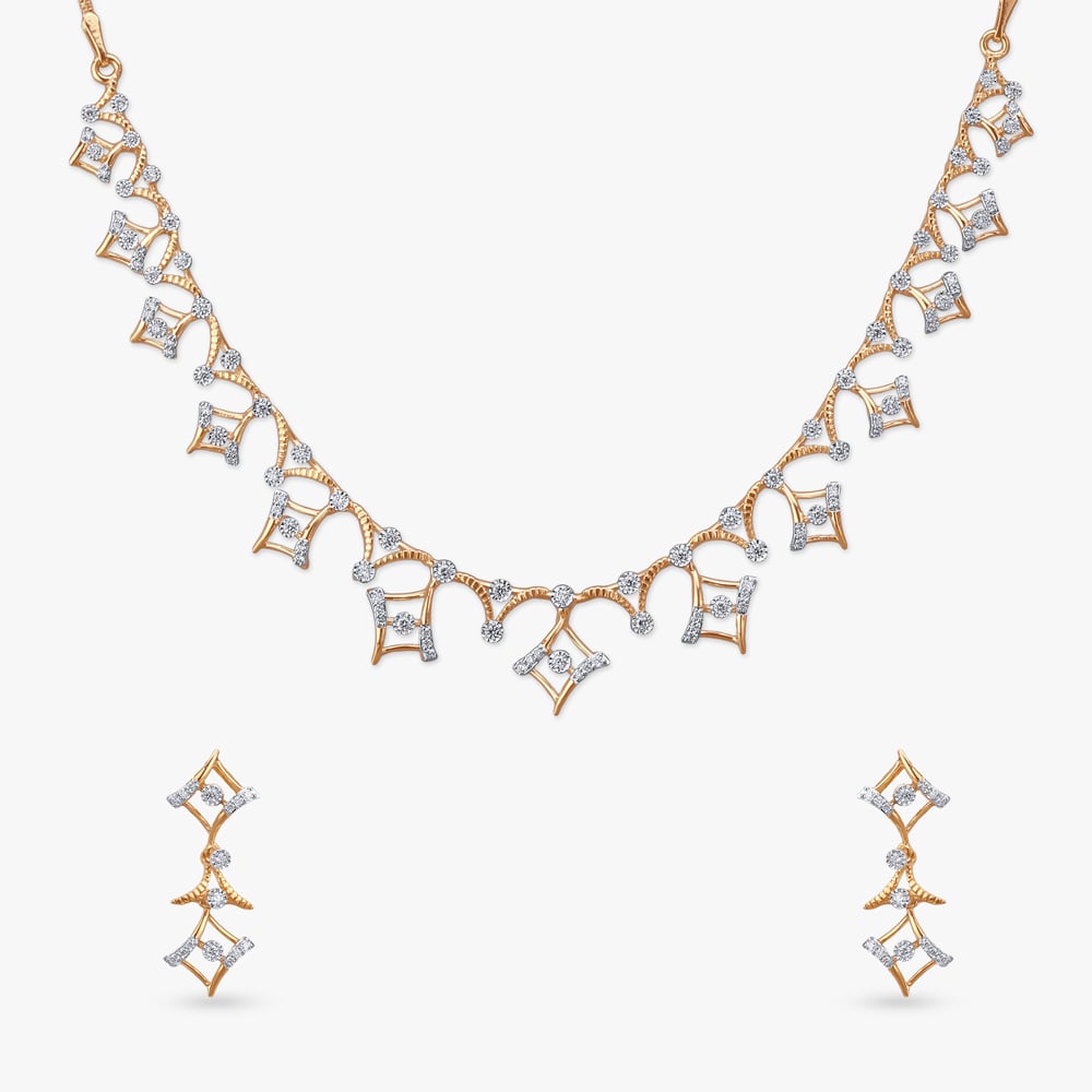 Shimmering Archway Diamond Necklace Set,,hi-res image number null