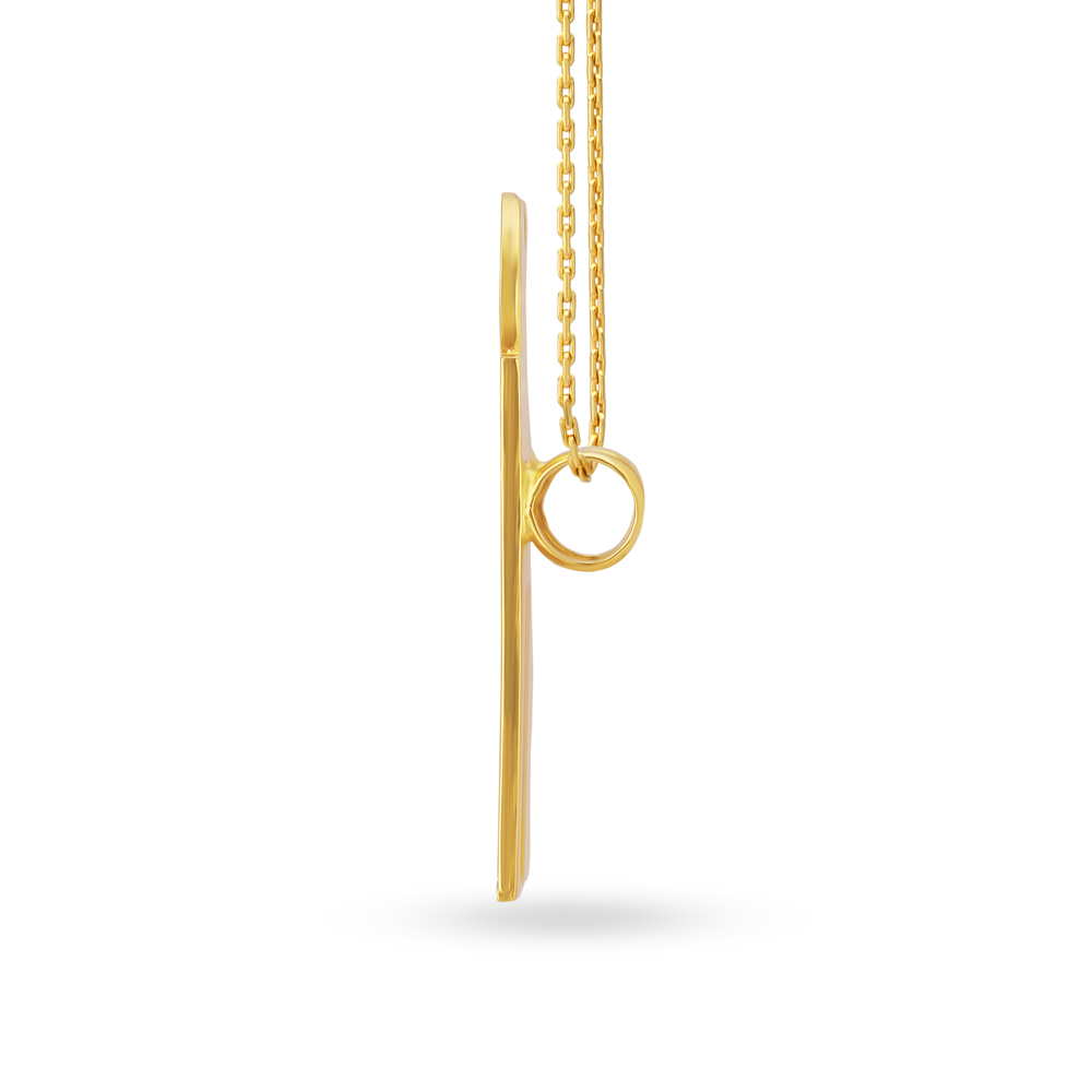 Quirky 22 Karat Yellow Gold Thali Pendant,,hi-res image number null