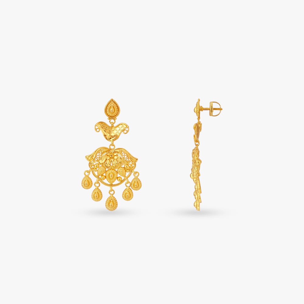 Plume Crest Gold Necklace Set,,hi-res image number null