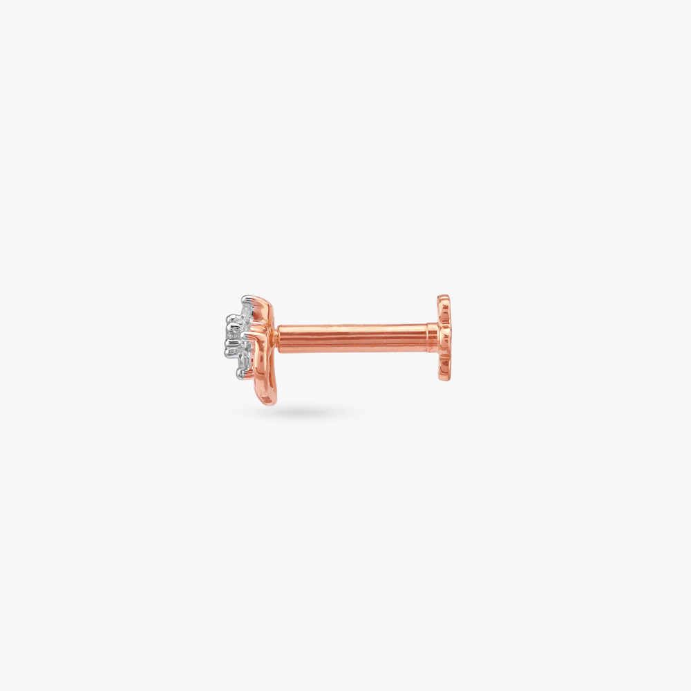 Floral Hug Diamond Nose Pin,,hi-res image number null